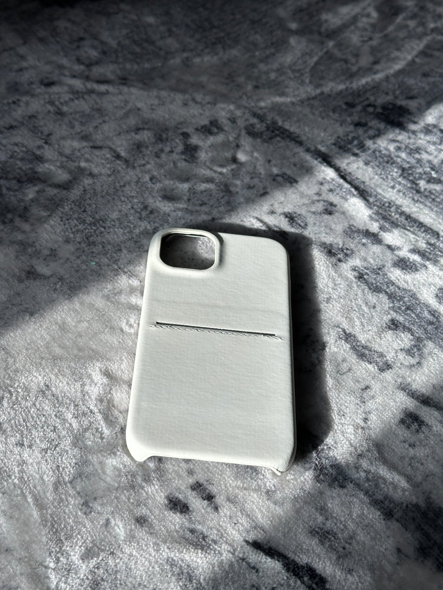 Vault Skins Executive | White Lambskin Leather iPhone Case with Card Slot