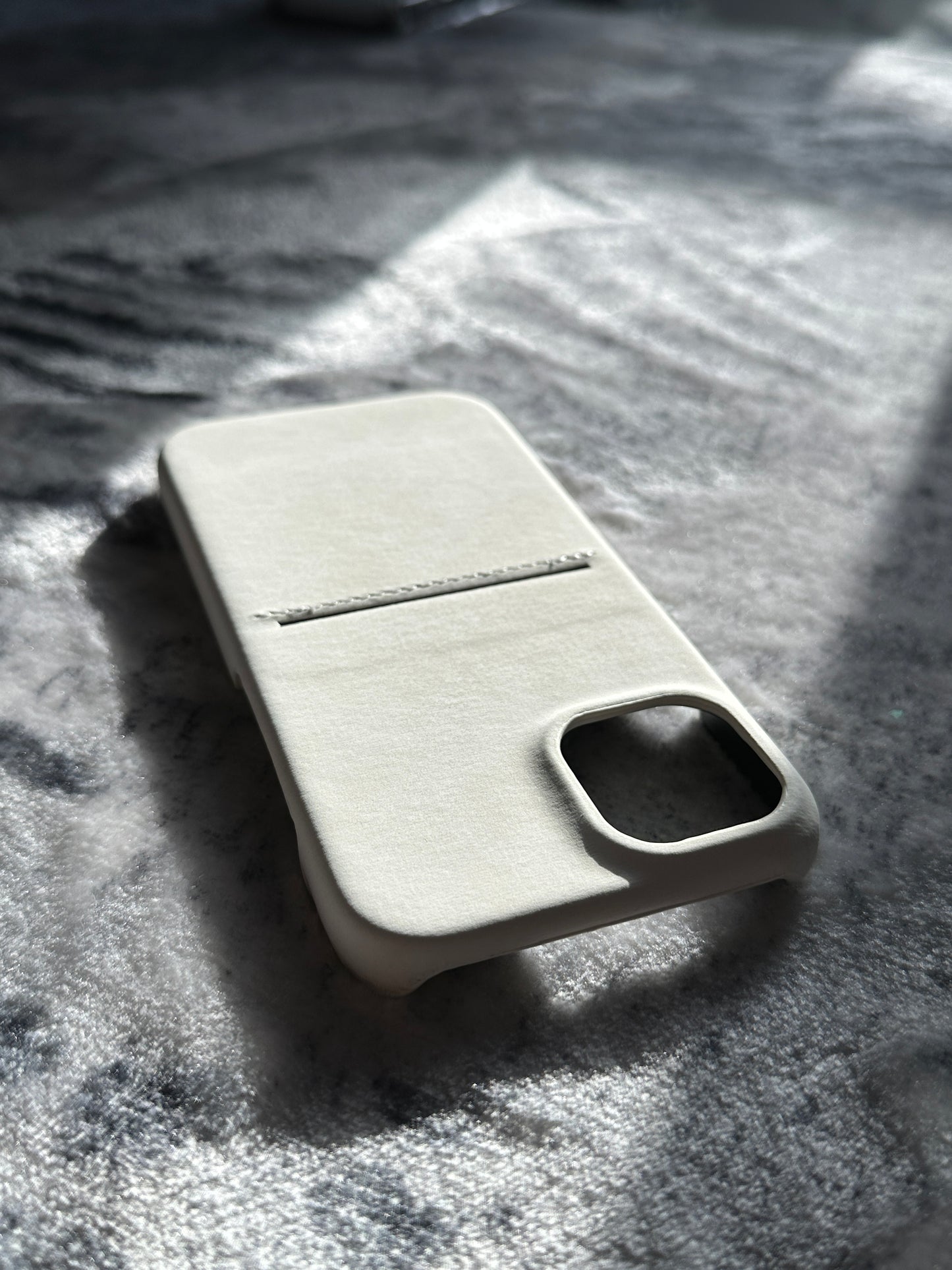 Vault Skins Executive | White Lambskin Leather iPhone Case with Card Slot